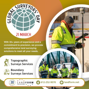 global surveyors day land surveyor topographic boundary lidar drone orthomosaic minneapolis elk river minnesota