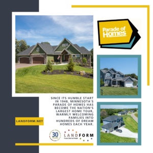 parade of homes landform petersen farms dane allen homes sharper minnesota minneapolis elk river lidar drone civil engineering landscape architect urban planning land surveying