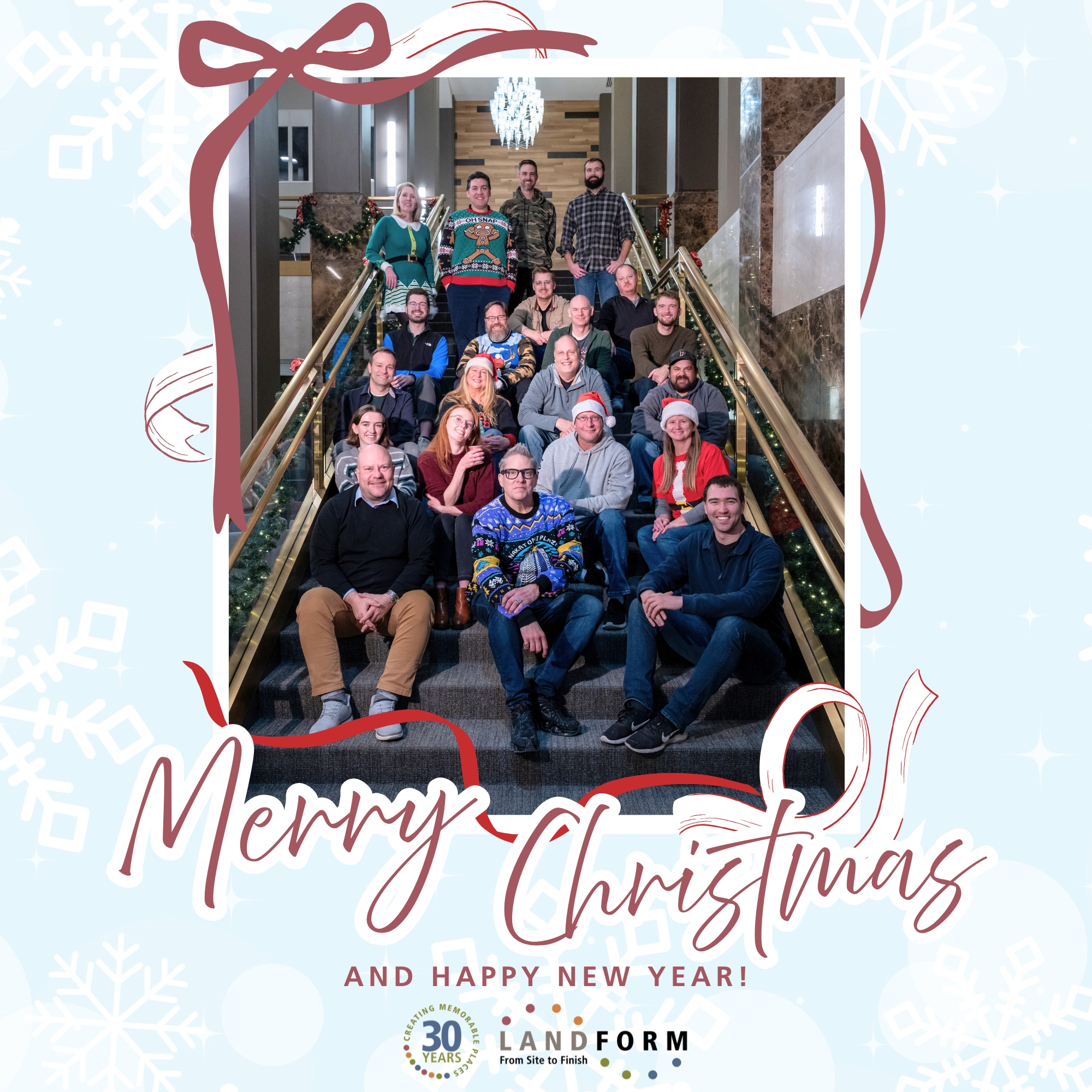 merry christmas landform planner civil engineer land surveyor lidar drone landscape architect minneapolis minnesota elk river