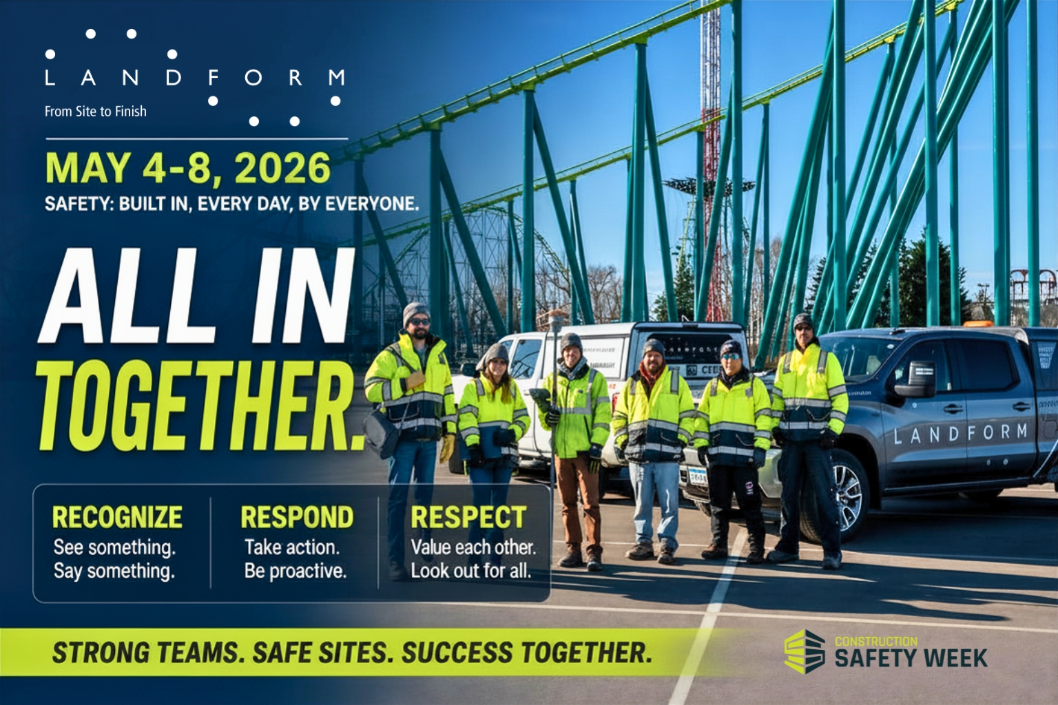 construction safety week land suvey valleyfair minneapolis minnesota landform